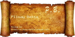 Pilnay Betta névjegykártya